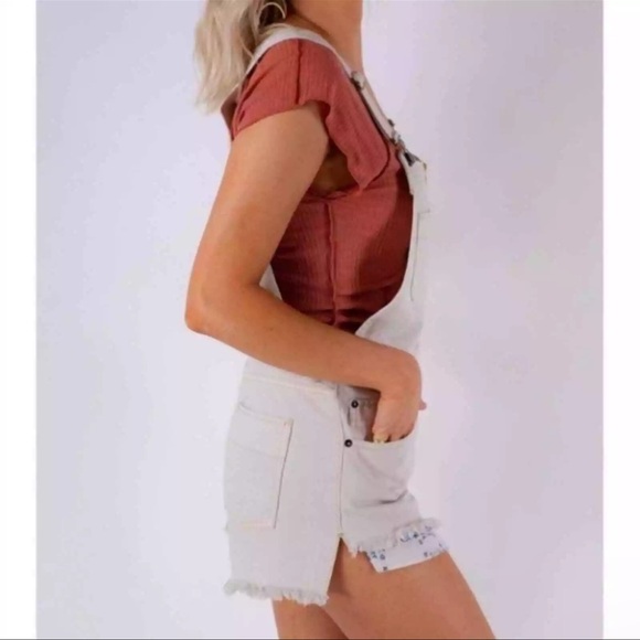 Free People We The Free Sunkissed Shortalls (NWOT) - Picture 4 of 9